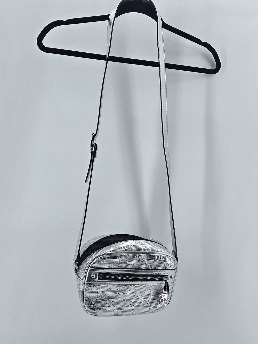Juicy Couture | Metallic Silver "Nailed It" Camera Crossbody Bag